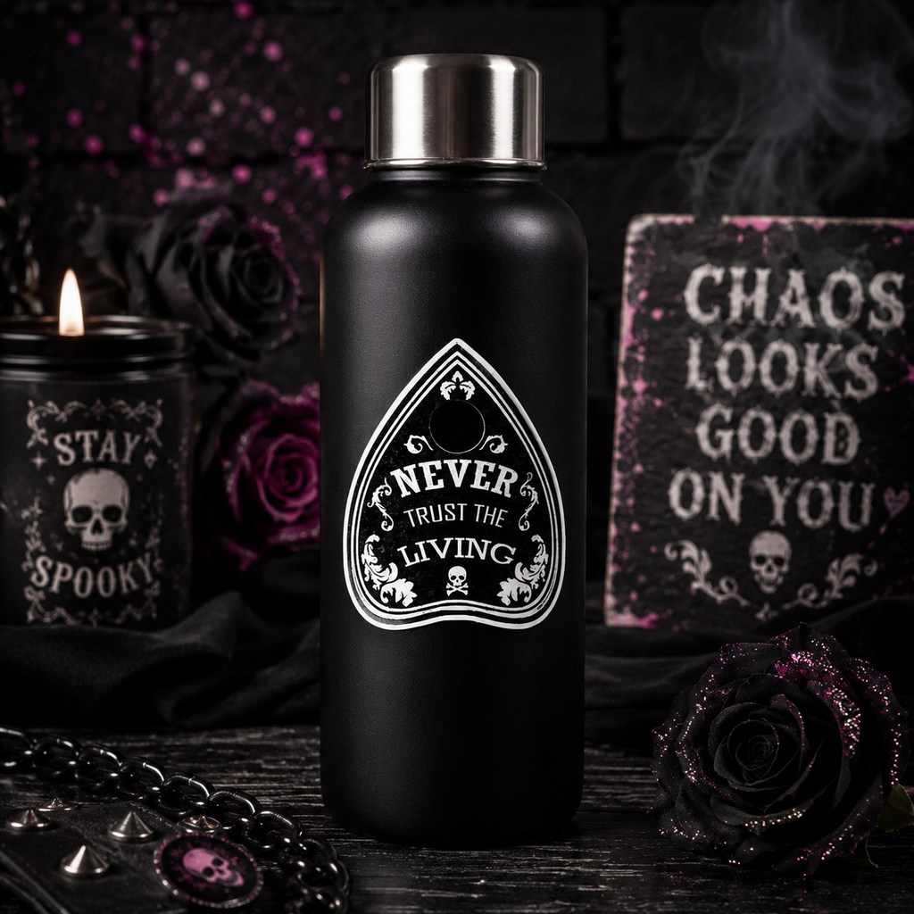 Never Trust the Living Vinyl Sticker | Spooky Goth Decal