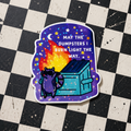 May the Dumpsters I Burn Light the Way Vinyl Sticker
Funny Grunge Waterproof Sticker | Chaos Aesthetic Laptop Decal | Purple Blue Vinyl Sticker | Water Bottle Sticker | Dark Humor Gift