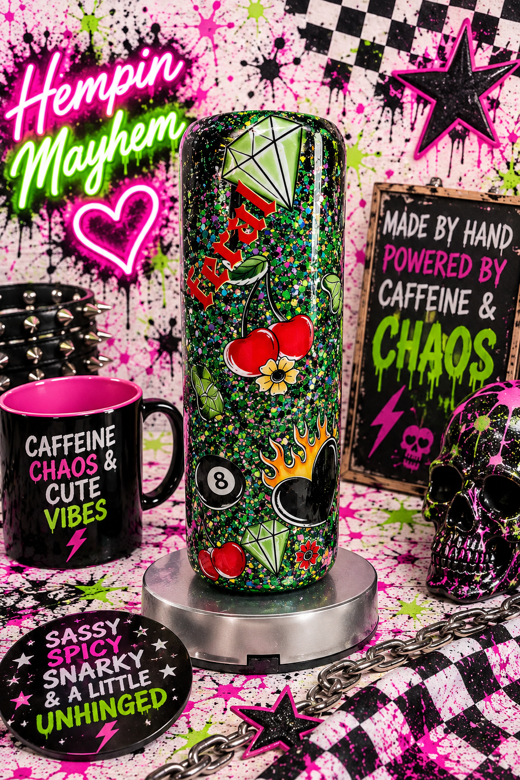 Kawaii Axolotl Tumbler: 20oz Stainless Steel Epoxy Cup