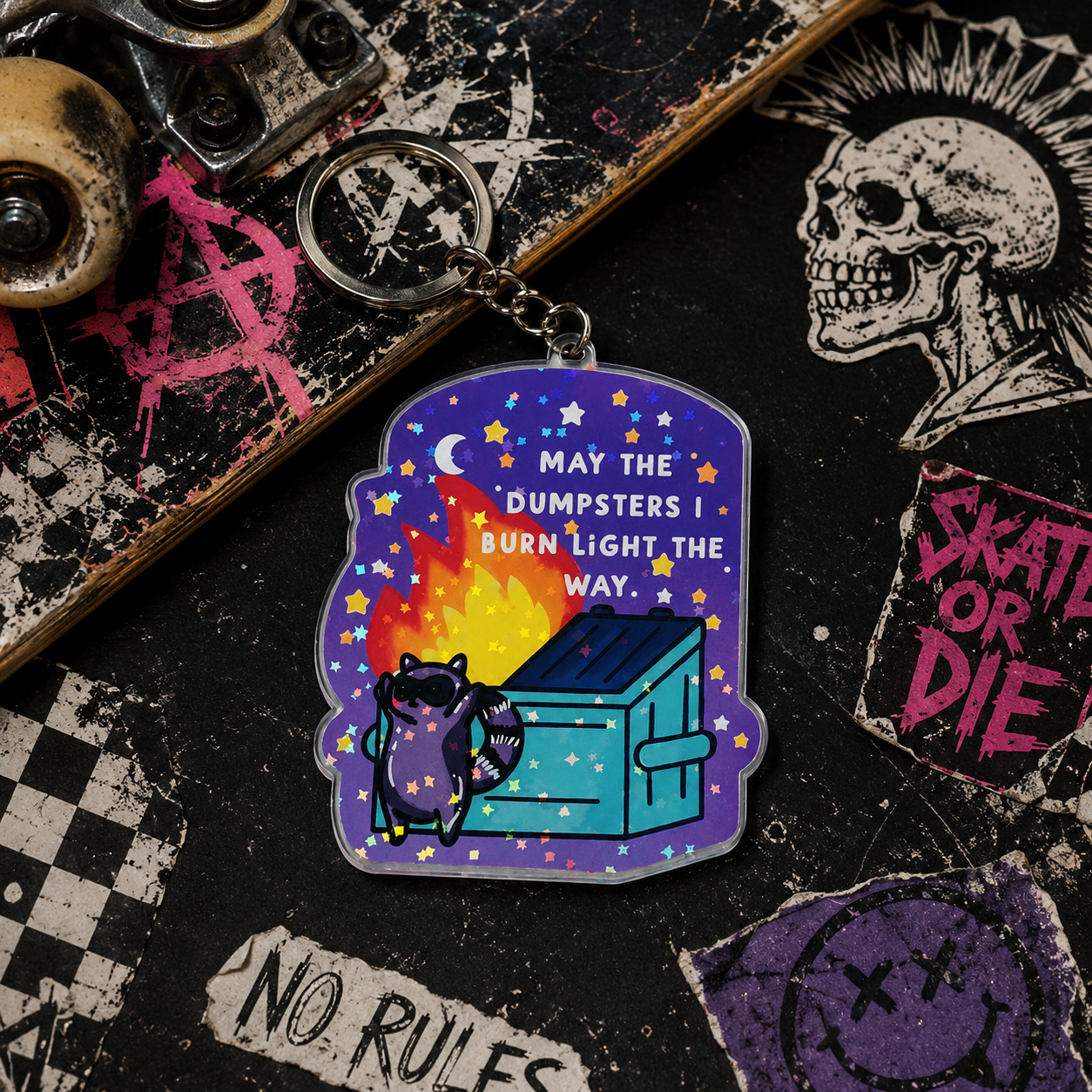 May the Dumpsters I Burn Light the Way Vinyl Sticker
Funny Grunge Waterproof Sticker | Chaos Aesthetic Laptop Decal | Purple Blue Vinyl Sticker | Water Bottle Sticker | Dark Humor Gift