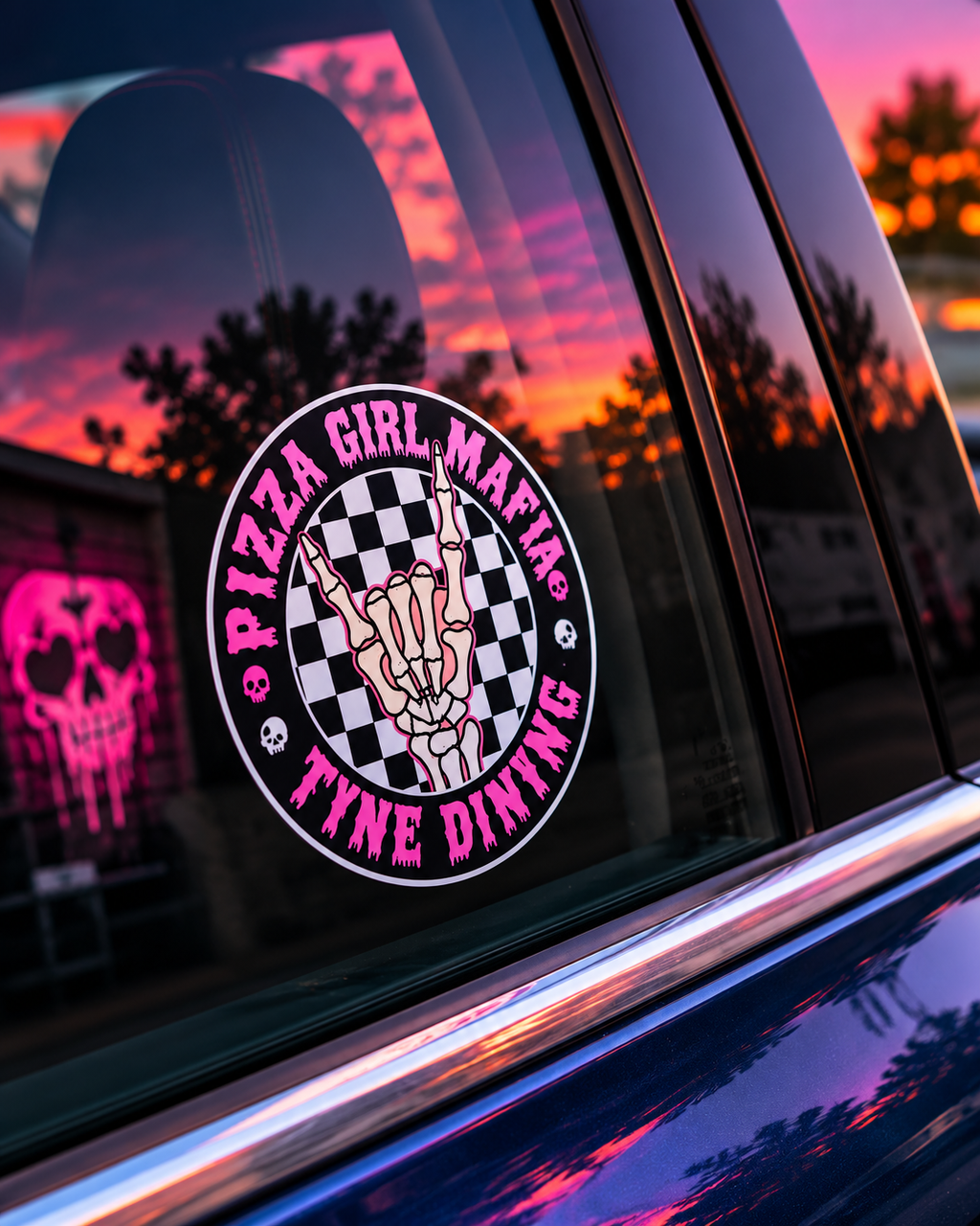 People Give Me the Creeps Vinyl Sticker | Funny Goth Waterproof Skeleton Hand Decal