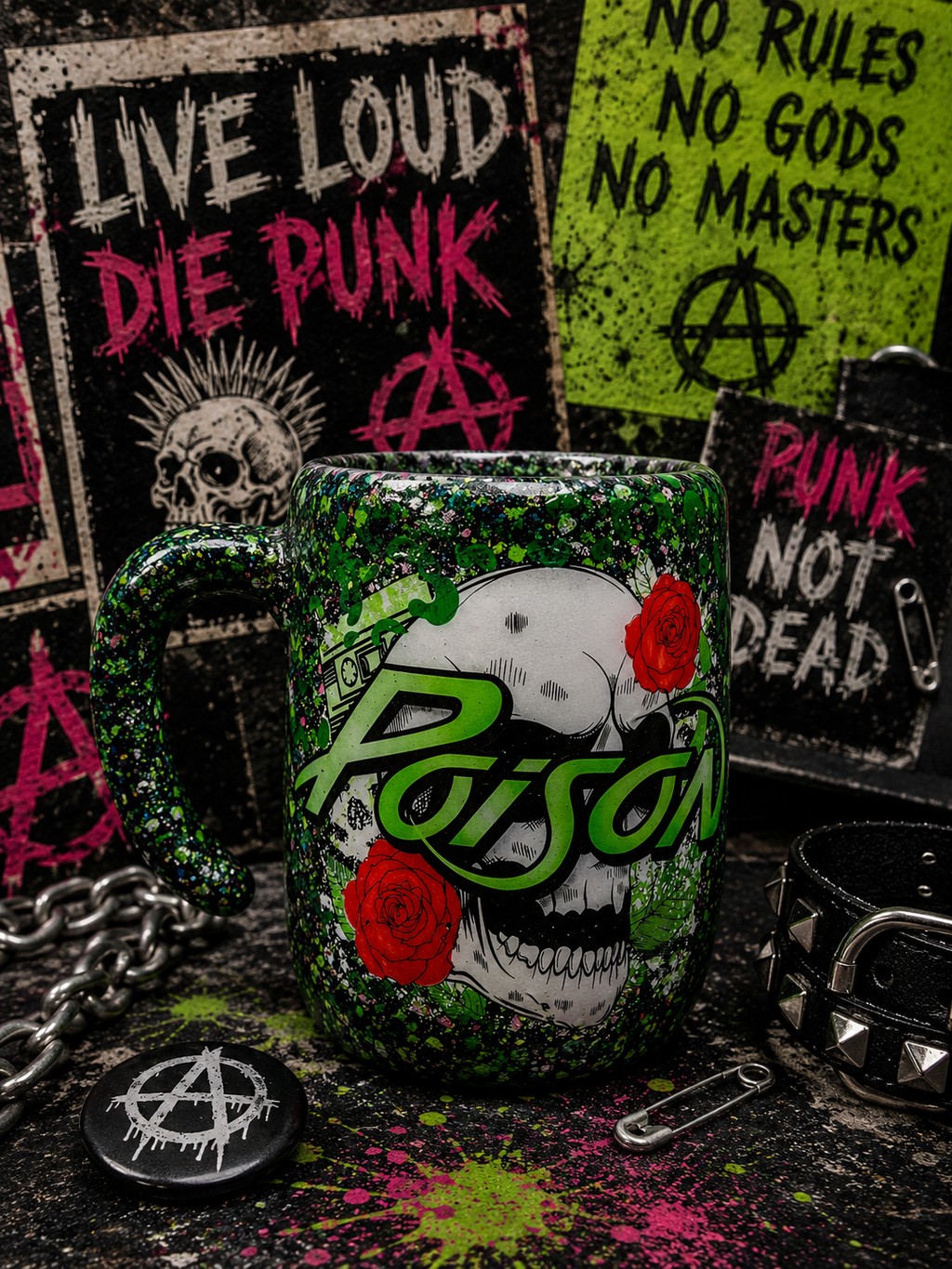 Rock Band Inspired 20oz Epoxy Tumbler | Music Lover Gift | Handmade Stainless Steel Coffee Cup | Rock & Roll Drinkware