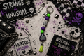 Strange & Unusual Gothic Beaded Keychain | Ouija Planchette Charm | Spooky Keychain | Goth Gift | Creepy Cute Accessory