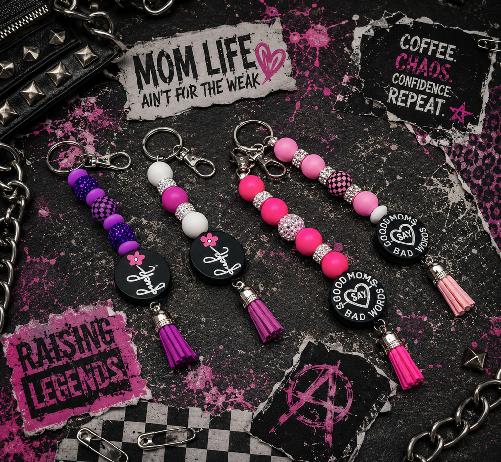 Sassy Beaded Mom Keychain | Funny Mom Gift | Handmade Mom Accessory | Mother's Day Gift | Purse Charm